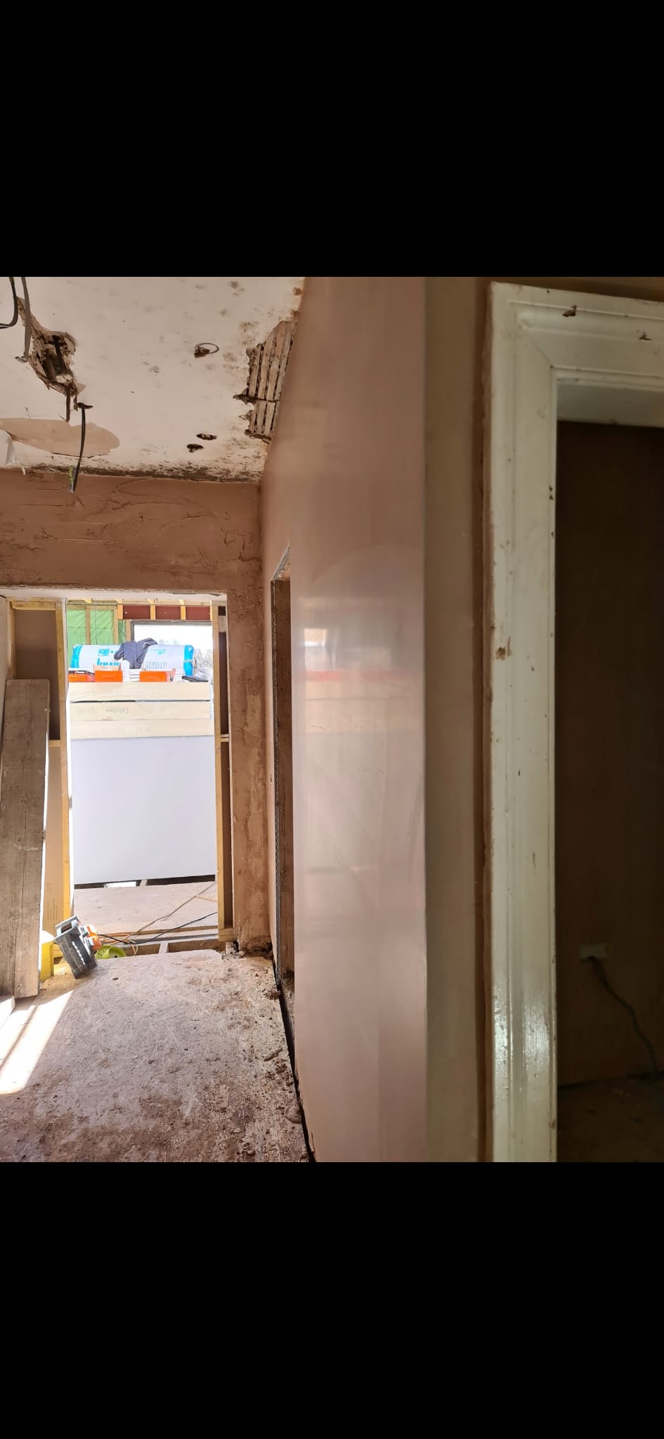 Fresh plastered wall